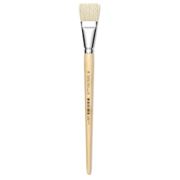 Utrecht Rhenish Pure Hog Bristle Brush - Bright, Size 16, Long Handle