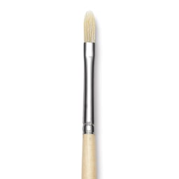 Utrecht Rhenish Pure Hog Bristle Brush - Filbert, Size 1, Long Handle