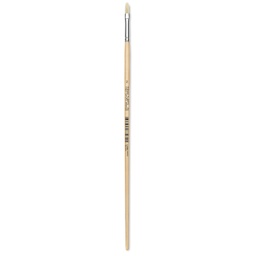 Utrecht Rhenish Pure Hog Bristle Brush - Filbert, Size 2, Long Handle