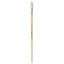 Utrecht Rhenish Pure Hog Bristle Brush - Filbert, Size 6, Long Handle