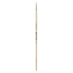 Utrecht Rhenish Pure Hog Bristle Brush - Round, Size 0, Long Handle