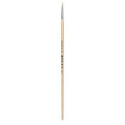 Utrecht Rhenish Pure Hog Bristle Brush - Round, Size 1, Long Handle