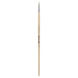 Utrecht Rhenish Pure Hog Bristle Brush - Round, Size 2, Long Handle