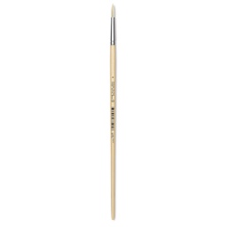 Utrecht Rhenish Pure Hog Bristle Brush - Round, Size 4, Long Handle