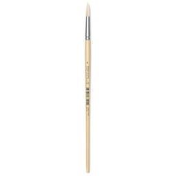 Utrecht Rhenish Pure Hog Bristle Brush - Round, Size 8, Long Handle