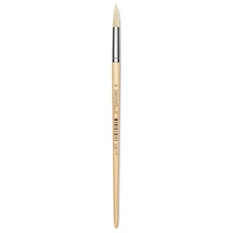 Utrecht Rhenish Pure Hog Bristle Brush - Round, Size 10, Long Handle
