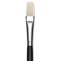 Utrecht Natural Chungking Pure Bristle Brush - Flat, Size 10, Long Handle, Close-up