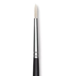 Utrecht Natural Chungking Pure Bristle Brush - Round, Size 1, Long Handle, Close-up