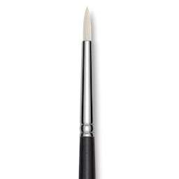 Utrecht Natural Chungking Pure Bristle Brush - Round, Size 2, Long Handle, Close-up