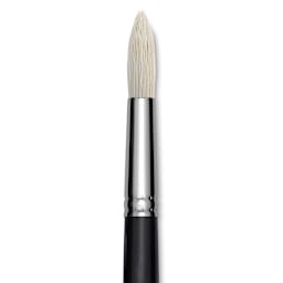 Utrecht Natural Chungking Pure Bristle Brush - Round, Size 10, Long Handle, Close-up