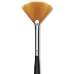 Utrecht Synthetic Sablette Brush - Long Handle, Fan, Size 2, close-up