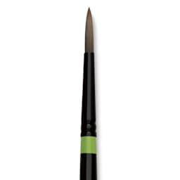 Utrecht Manglon Synthetic Brush-Round, Size 16, Long Handle close-up