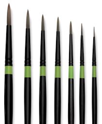 Utrecht Manglon Synthetic Brushes-Round (Close-up)