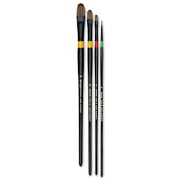 Utrecht Manglon Brushes - Set of 4, Long Handle