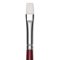 Utrecht Series 232 Synthetic White Nylon Sable Brush - Bright, Size 8, close up
