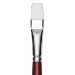 Utrecht Series 232 Synthetic White Nylon Sable Brush - Bright, Size 14, close up