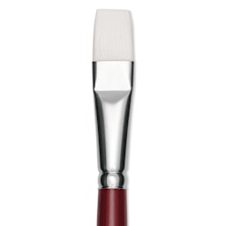 Utrecht Series 232 Synthetic White Nylon Sable Brush - Bright, Size 16, close up