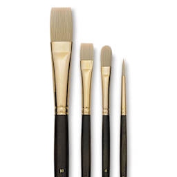 Princeton Series 6300 Dakota Synthetic Bristle Brush - Set of 4, close up