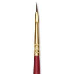 Blick Master Synthetic Kolinsky Brush - Short Handle, Filbert, Size 0, close-up