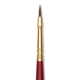 Blick Master Synthetic Kolinsky Brush - Short Handle, Filbert, Size 1, close-up
