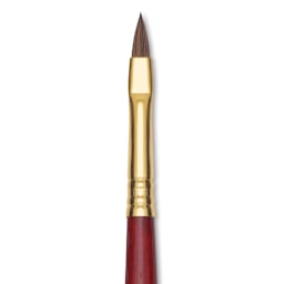 Blick Master Synthetic Kolinsky Brush - Short Handle, Filbert, Size 4, close-up