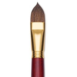 Blick Master Synthetic Kolinsky Brush - Short Handle, Filbert, Size 22, close-up