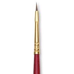 Blick Master Synthetic Kolinsky Brush - Long Handle, Filbert, Size 0, close-up