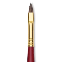 Blick Master Synthetic Kolinsky Brush - Long Handle, Filbert, Size 6, close-up