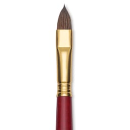 Blick Master Synthetic Kolinsky Brush - Long Handle, Filbert, Size 12, close-up