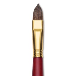 Blick Master Synthetic Kolinsky Brush - Long Handle, Filbert, Size 16, close-up