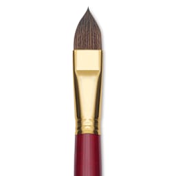 Blick Master Synthetic Kolinsky Brush - Long Handle, Filbert, Size 18, close-up