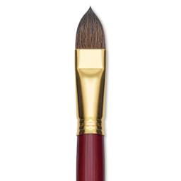 Blick Master Synthetic Kolinsky Brush - Long Handle, Filbert, Size 20, close-up