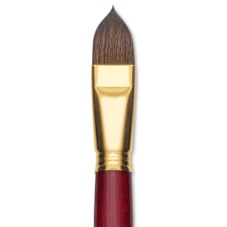 Blick Master Synthetic Kolinsky Brush - Long Handle, Filbert, Size 22, close-up