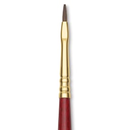 Blick Master Synthetic Kolinsky Brush - Short Handle, Bright, Size 1, close-up