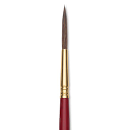 Blick Master Synthetic Kolinsky Brush - Short Handle, Rigger, Size 6, close-up