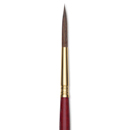 Blick Master Synthetic Kolinsky Brush - Short Handle, Rigger, Size 8, close-up