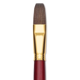 Blick Master Synthetic Kolinsky Brush - Long Handle, Flat, Size 20, close-up