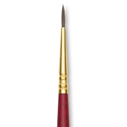 Blick Master Synthetic Kolinsky Brush - Long Handle, Round, Size 1, close-up