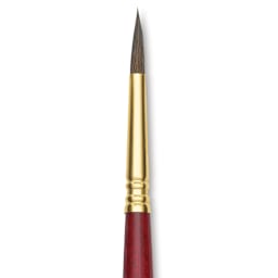 Blick Master Synthetic Kolinsky Brush - Long Handle, Round, Size 6, close-up