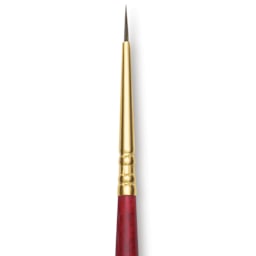 Blick Master Synthetic Kolinsky Brush - Long Handle, Round, Size 2/0, close-up