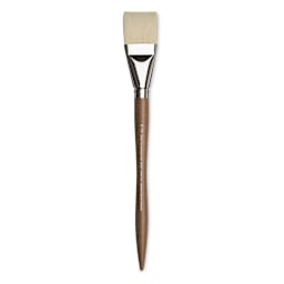 Winsor & Newton Artists' Oil Synthetic Hog Brush - Bright, Size 20, Long Handle (full length)