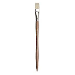 Winsor & Newton Artists' Oil Synthetic Hog Brush - Flat, Size 10, Long Handle (full length)