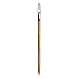 Winsor & Newton Artists' Oil Synthetic Hog Brush - Filbert, Size 8, Long Handle (full-length)