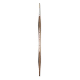 Winsor & Newton Artists' Oil Synthetic Hog Brush - Round, Size 3, Long Handle (full length)