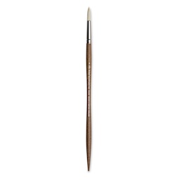 Winsor & Newton Artists' Oil Synthetic Hog Brush - Round, Size 6, Long Handle (full length)