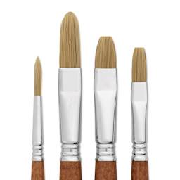 Escoda Futura Synthetic Bristle Brushes - Set of 4, close up