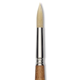 Escoda Futura Synthetic Bristle Brush - Series 5400, Round, Size 14, Long Handle, close-up