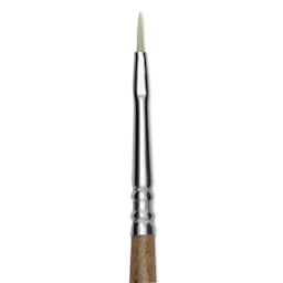 Escoda Futura Synthetic Bristle Brush - Series 5410, Short Filbert, Size 0, Long Handle, close-up