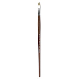 Escoda Futura Synthetic Bristle Brush - Series 5410, Short Filbert, Size 12, Long Handle