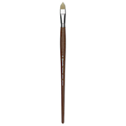 Escoda Futura Synthetic Bristle Brush - Series 5410, Short Filbert, Size 16, Long Handle